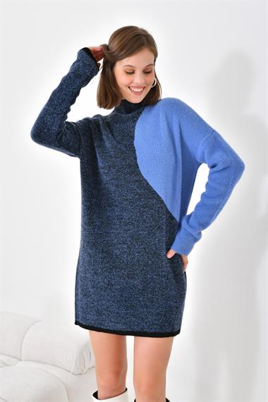 Firoy Kadın Oval Detaylı Tunik  Siyah