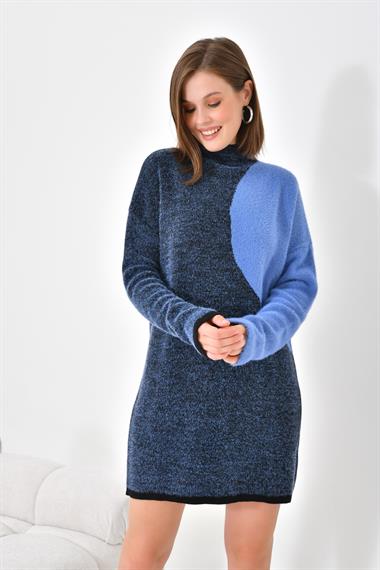 Firoy Kadın Oval Detaylı Tunik  Siyah