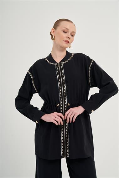 Firoy Kadın Pantolonlu Takım  Siyah