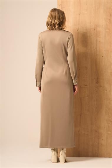Firoy Kadın Safir Elbise  Beige