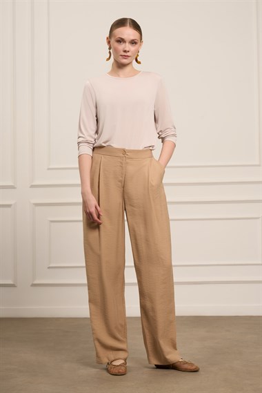 Firoy Kadın Tansel Pantolon  Beige