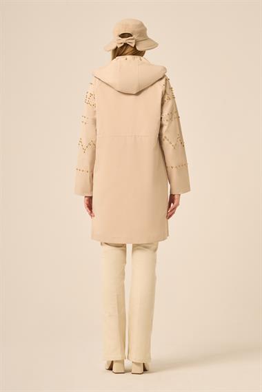 Firoy Kadın Trenç Kaban  Beige