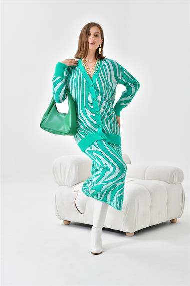 Firoy Kadın Zebra Desenli İkili Takım  Benetton