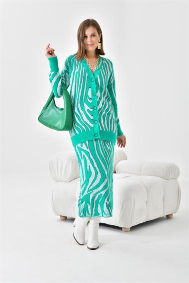 Firoy Kadın Zebra Desenli İkili Takım  Benetton
