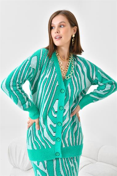 Firoy Kadın Zebra Desenli İkili Takım  Benetton