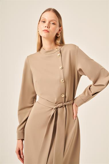 Firoy KADIN ZEUS ELBİSE  Beige