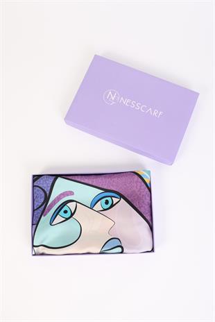 Abstract Desen Twill İpek Eşarp 95x95