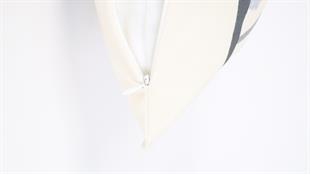 Ağaç Desenli Krem Kadife Yastık /Kırlent Kılıfı 48x48 cm