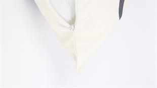 Ağaç Desenli Krem Süet Yastık /Kırlent Kılıfı 48x48 cm