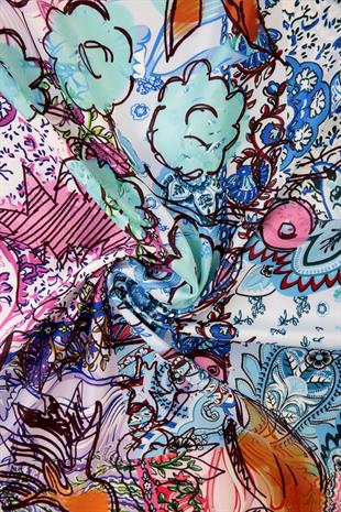 Aisa Twill Scarf Blue