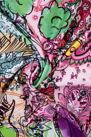 Aisa Twill Scarf Pink