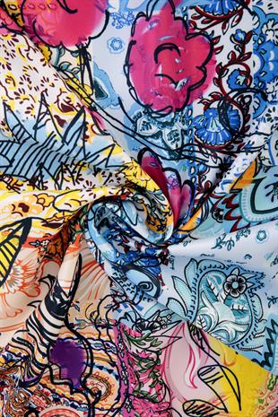 Aisa Twill Scarf Sax