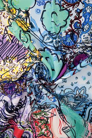 Aisa Twill Scarf Turquiose