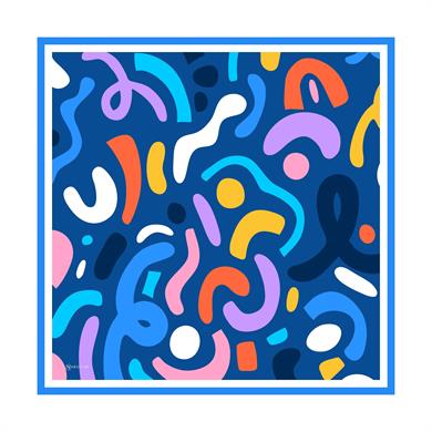 Aldina Twill Scarf Blue