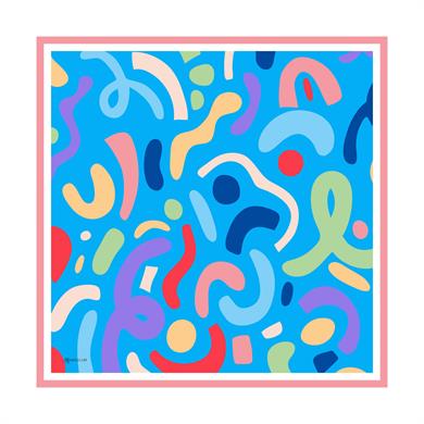 Aldina Twill Scarf Blue