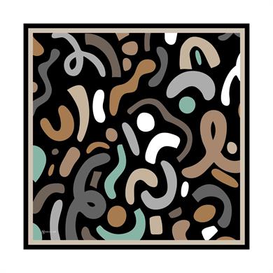 Aldina Twill Scarf Black