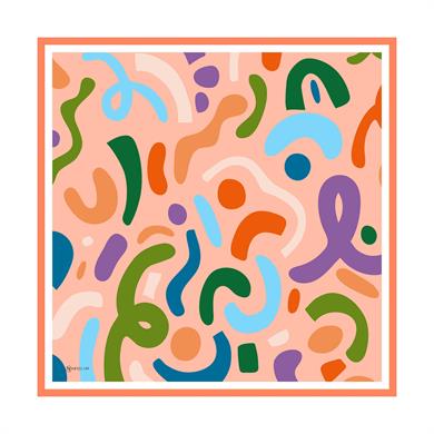 Aldina Twill Scarf Orange