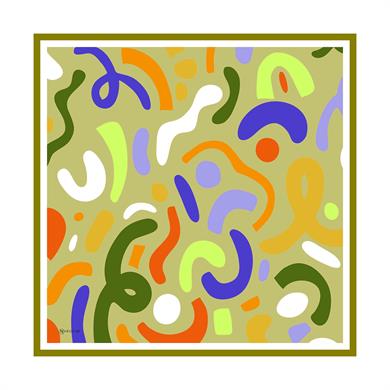 Aldina Twill Scarf Oil Greeni