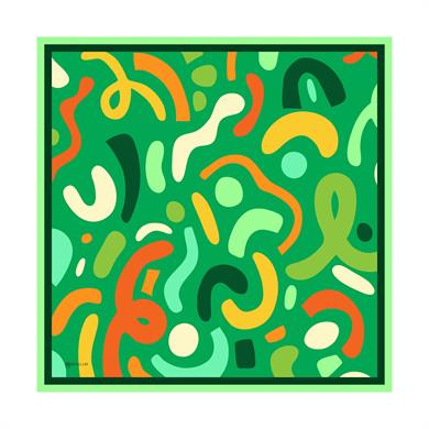 Aldina Twill Scarf Green