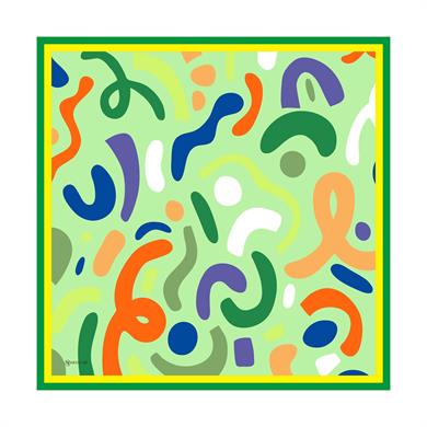 Aldina Twill Scarf Green