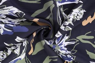 Bahar Desenli Siyah Pamuklu Şal