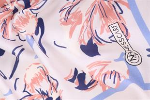 Bahar Desenli Somon Pamuklu Şal