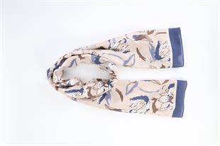 Bahar Desenli Vizon Pamuklu Şal