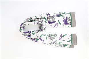 Bahar Desenli Vizon Pamuklu Şal