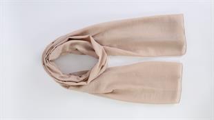 Bawal Düz Renk Bej Şal 70x190