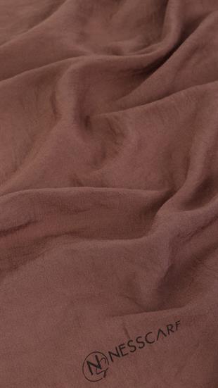 Bawal Düz Renk Kahverengi Şal 70x190