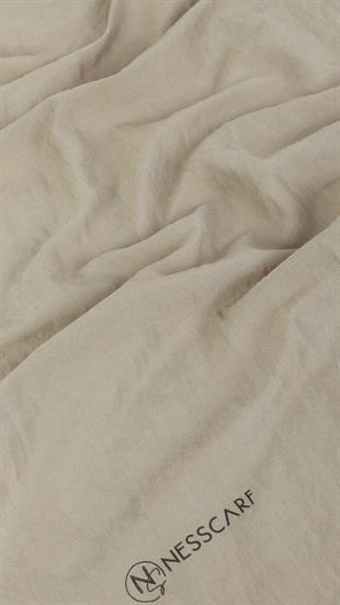 Bawal Düz Renk Krem Şal 70x190