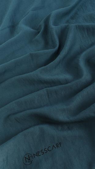 Bawal Düz Renk Mavi Şal 70x190