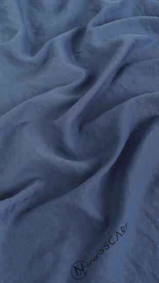 Bawal Düz Renk Mavi Şal 70x190