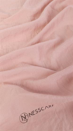 Bawal Düz Renk Pudra Şal 70x190
