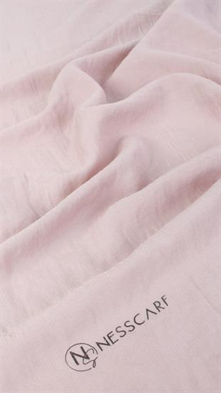Bawal Düz Renk Pudra Şal 70x190