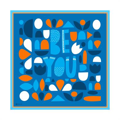 Bee You Twill Scarf Blue