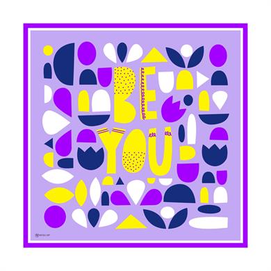 Bee You Twill Scarf Purple