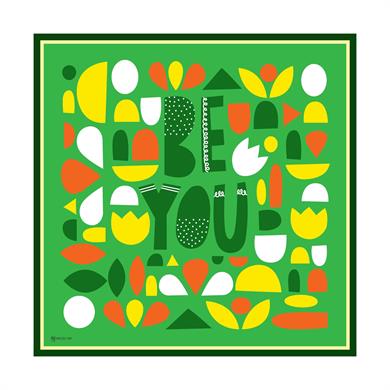 Bee You Twill Scarf Green