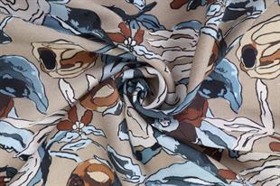 Çiçek Desenli Vizon Pamuklu Şal