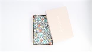 Çiçek Desenli Yeşil Soft Eşarp 95x95