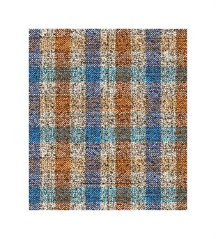 Çizgili Mavi Saçaklı Paşmina Eşarp 109x125