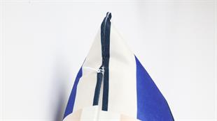 Desenli Krem Süet Yastık /Kırlent Kılıfı 48x48 cm