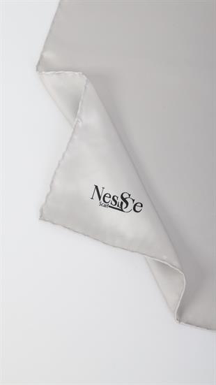 Düz Renk AçıkGri  İthal İpek Eşarp