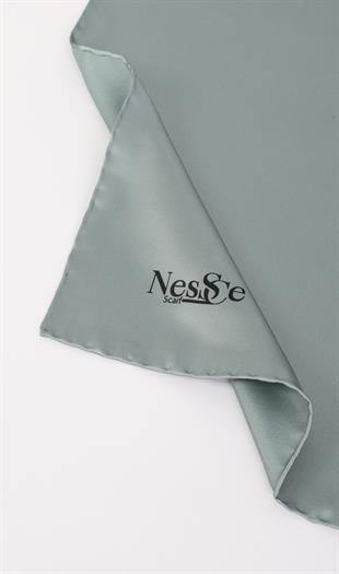 Düz Renk Çağla  İthal İpek Eşarp