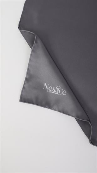 Düz Renk Füme İthal İpek Eşarp