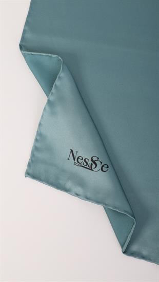 Düz Renk Koyuçağla İthal İpek Eşarp