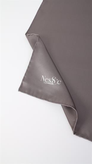 Düz Renk Koyuvizon İthal İpek Eşarp