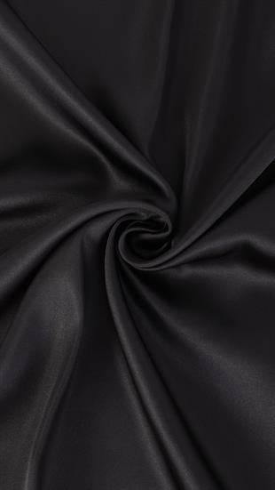 Düz Renk Siyah  İthal İpek Eşarp