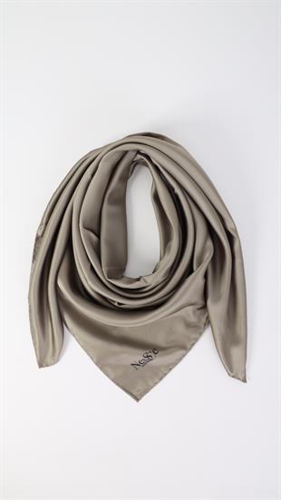 Düz Renk Yeşil İthal İpek Eşarp