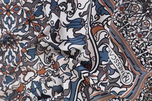 Etnik Desenli Kahverengi Pamuklu Şal